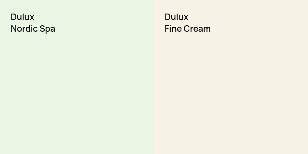 Dulux Nordic Spa vs. Dulux Fine Cream