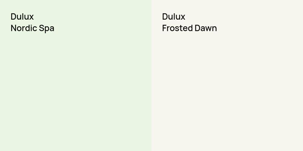 Dulux Nordic Spa vs. Dulux Frosted Dawn