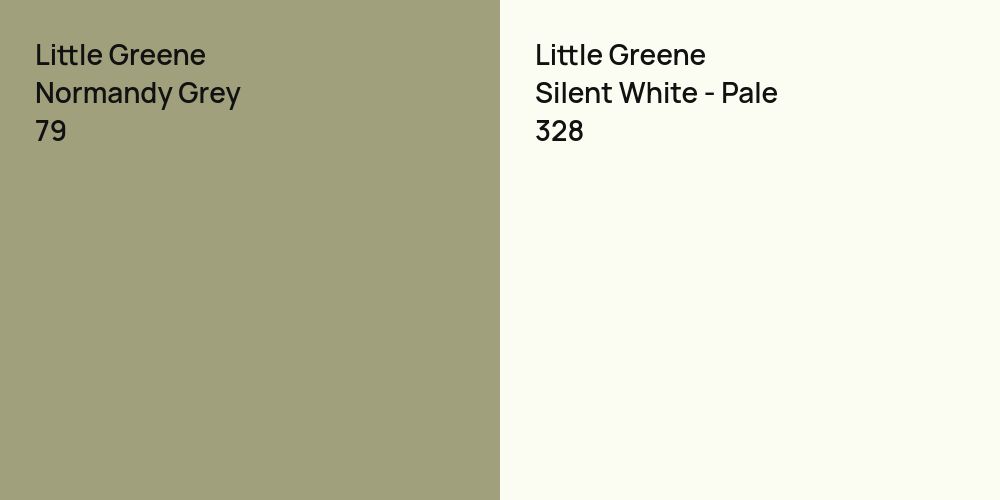 Little Greene Normandy Grey vs. Little Greene Silent White - Pale