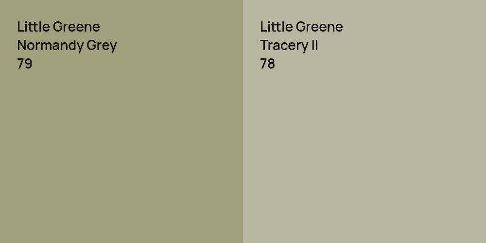 Little Greene Normandy Grey vs. Little Greene Tracery II