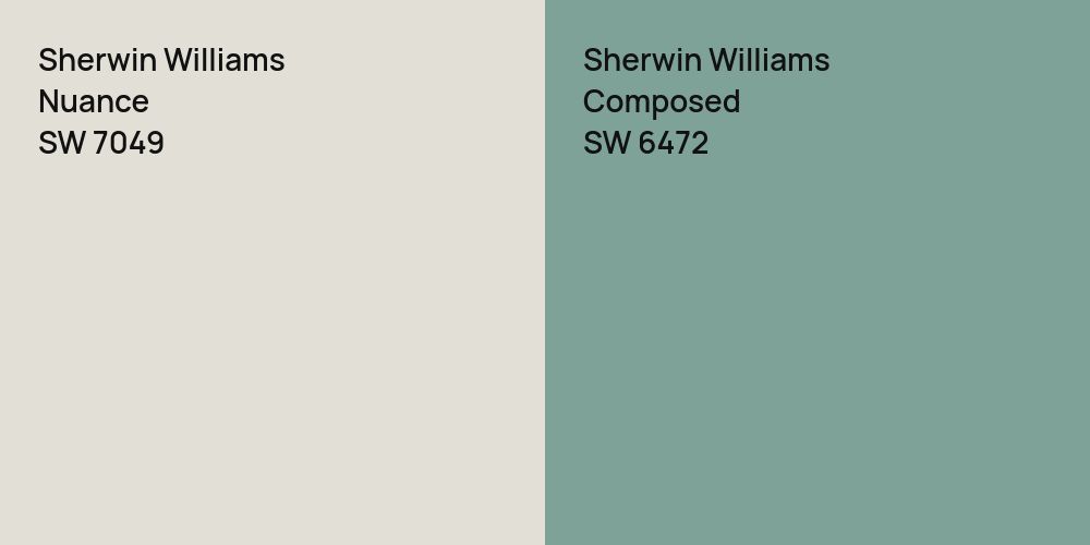 Sherwin Williams Nuance vs. Sherwin Williams Composed