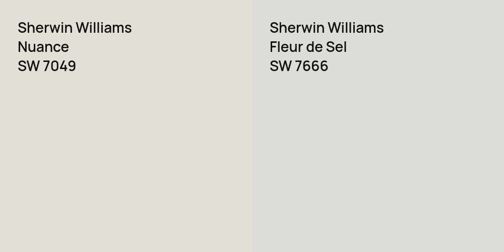 Sherwin Williams Nuance vs. Sherwin Williams Fleur de Sel