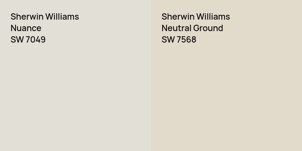 Sherwin Williams Nuance vs. Sherwin Williams Neutral Ground