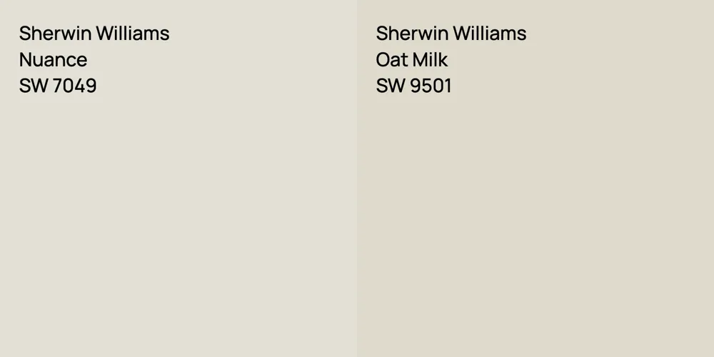 Sherwin Williams Nuance vs. Sherwin Williams Oat Milk