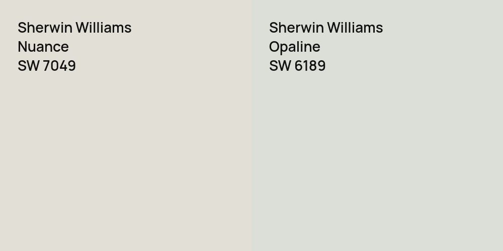 Sherwin Williams Nuance vs. Sherwin Williams Opaline