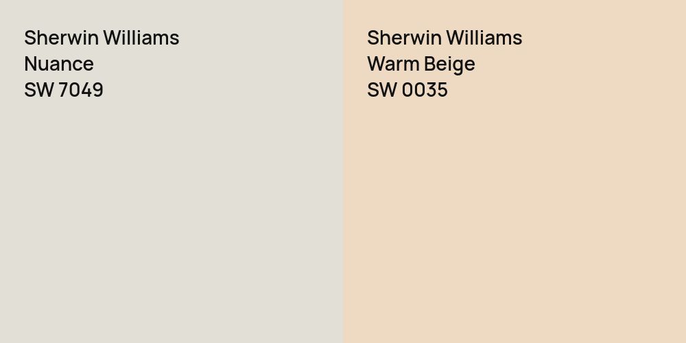 Sherwin Williams Nuance vs. Sherwin Williams Warm Beige