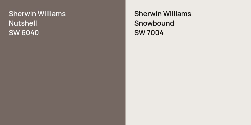 Sherwin Williams Nutshell vs. Sherwin Williams Snowbound