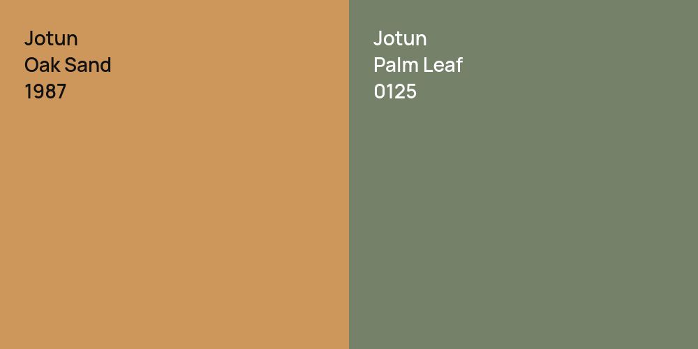 Jotun Oak Sand vs. Jotun Palm Leaf