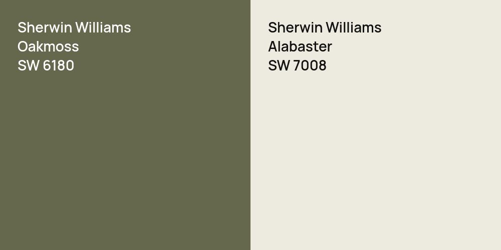 Sherwin Williams Oakmoss vs. Sherwin Williams Alabaster