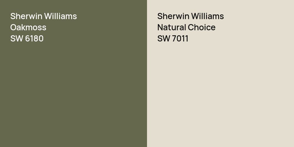 Sherwin Williams Oakmoss vs. Sherwin Williams Natural Choice