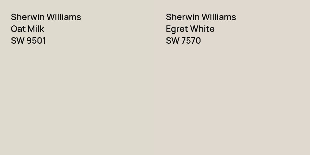 Sherwin Williams Oat Milk vs. Sherwin Williams Egret White