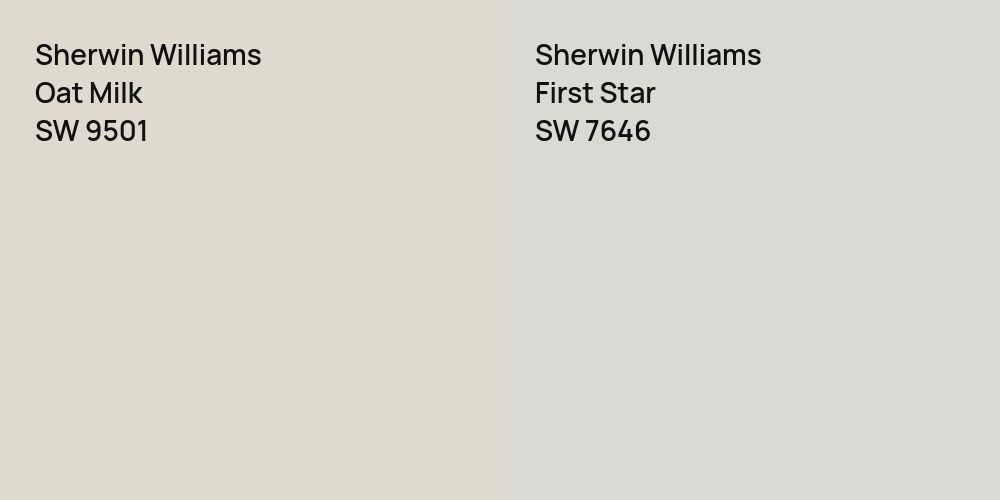 Sherwin Williams Oat Milk vs. Sherwin Williams First Star