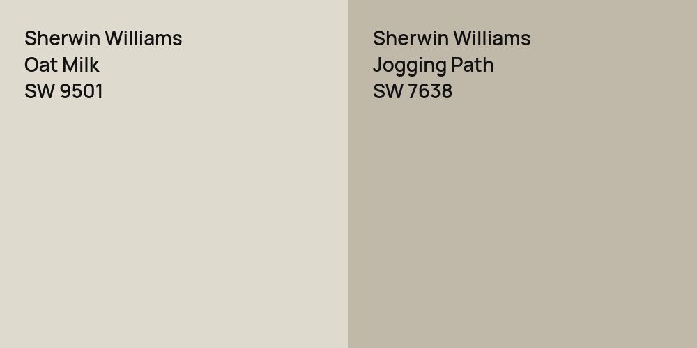 Sherwin Williams Oat Milk vs. Sherwin Williams Jogging Path