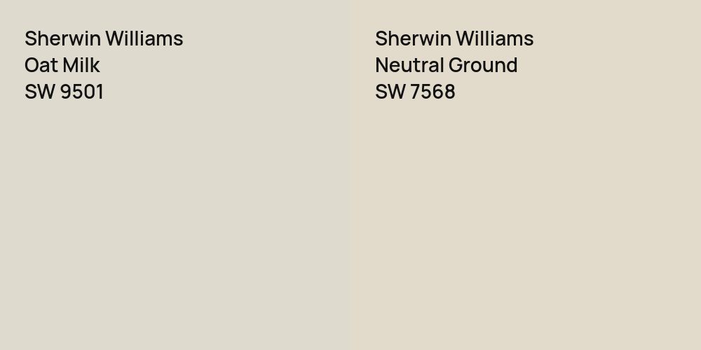 Sherwin Williams Oat Milk vs. Sherwin Williams Neutral Ground