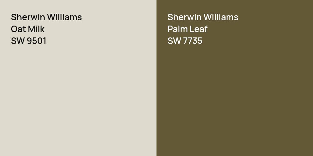 Sherwin Williams Oat Milk vs. Sherwin Williams Palm Leaf