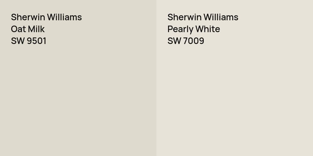 Sherwin Williams Oat Milk vs. Sherwin Williams Pearly White