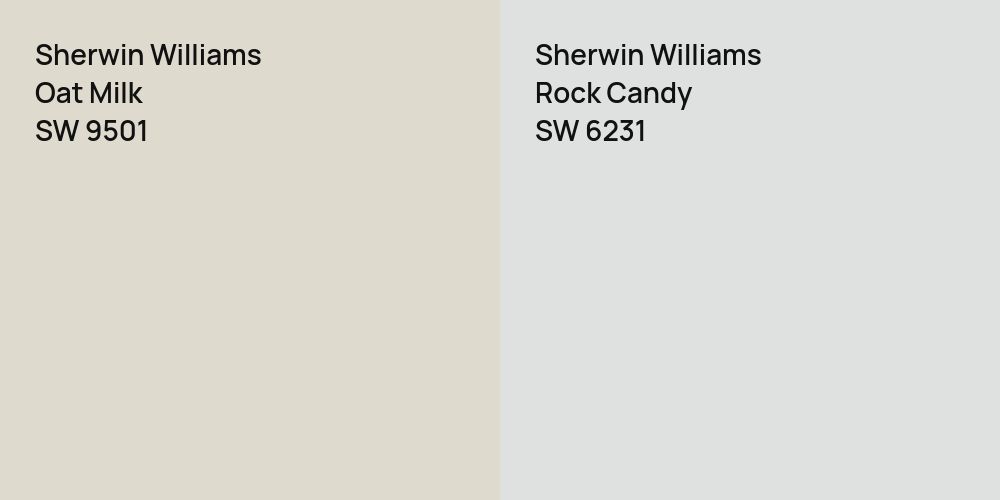 Sherwin Williams Oat Milk vs. Sherwin Williams Rock Candy