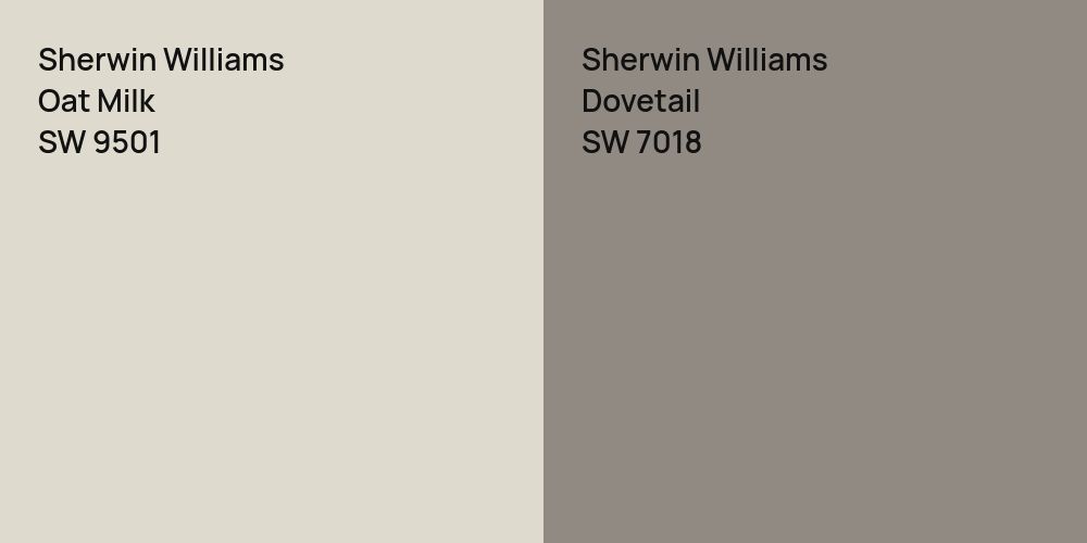 Sherwin Williams Oat Milk vs. Sherwin Williams Dovetail