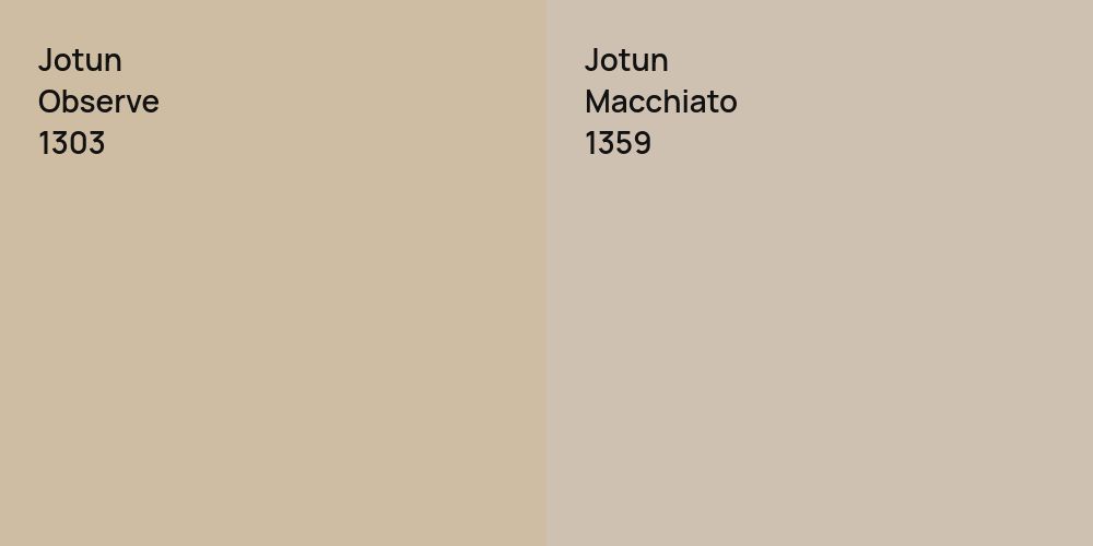 Jotun Observe vs. Jotun Macchiato