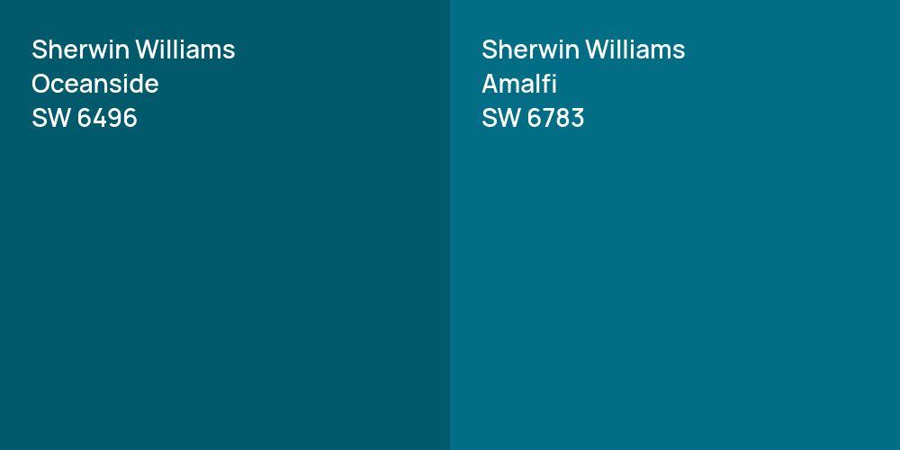 Sherwin Williams Oceanside vs. Sherwin Williams Amalfi