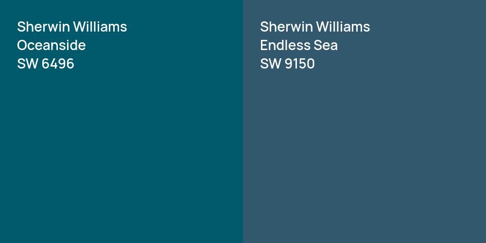 Sherwin Williams Oceanside vs. Sherwin Williams Endless Sea