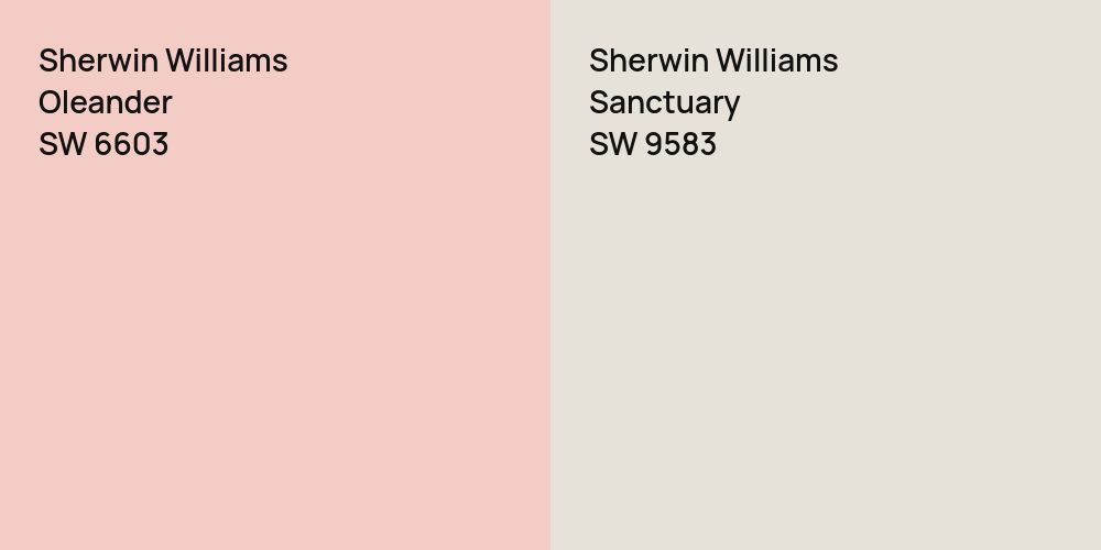 Sherwin Williams Oleander vs. Sherwin Williams Sanctuary