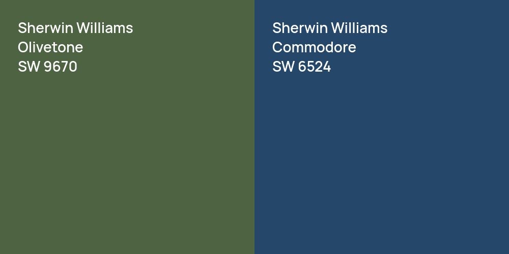 Sherwin Williams Olivetone vs. Sherwin Williams Commodore