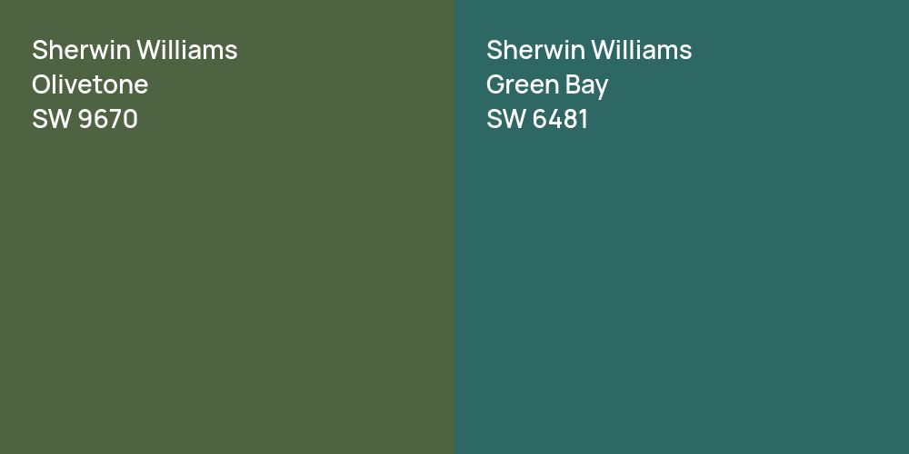 Sherwin Williams Olivetone vs. Sherwin Williams Green Bay