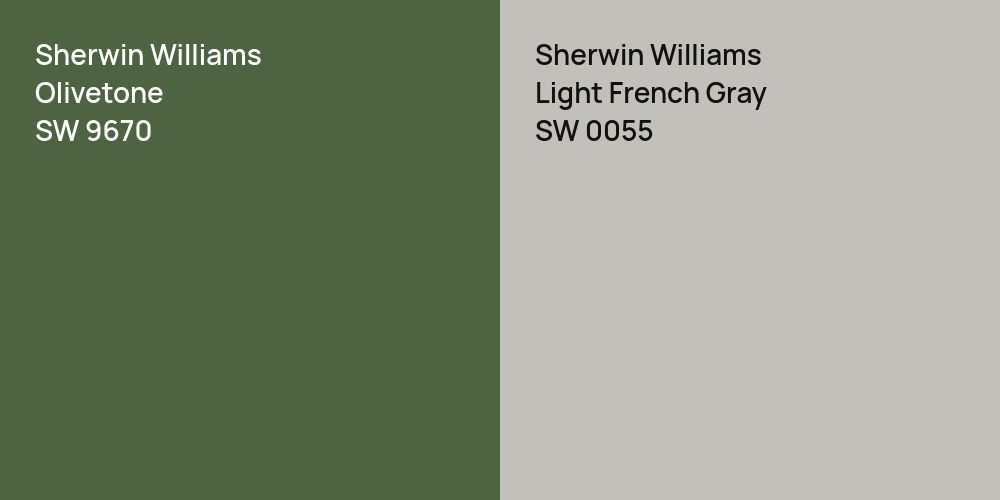 Sherwin Williams Olivetone vs. Sherwin Williams Light French Gray