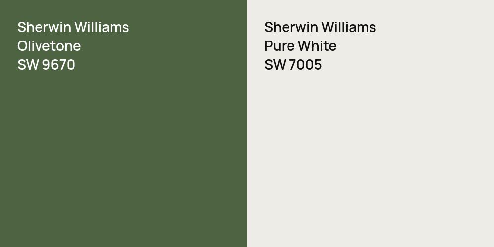 Sherwin Williams Olivetone vs. Sherwin Williams Pure White