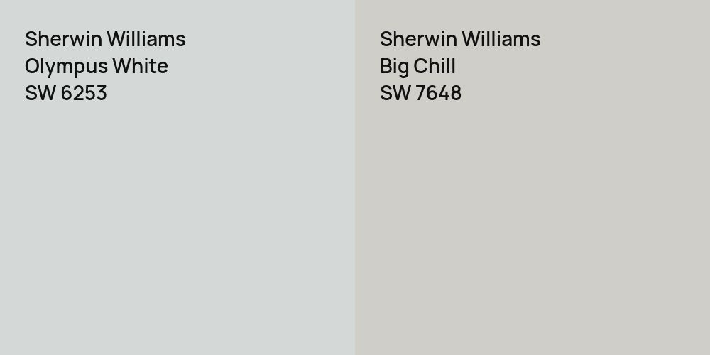 Sherwin Williams Olympus White vs. Sherwin Williams Big Chill