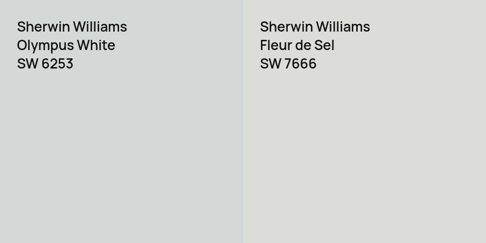 Sherwin Williams Olympus White vs. Sherwin Williams Fleur de Sel