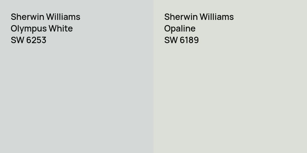 Sherwin Williams Olympus White vs. Sherwin Williams Opaline