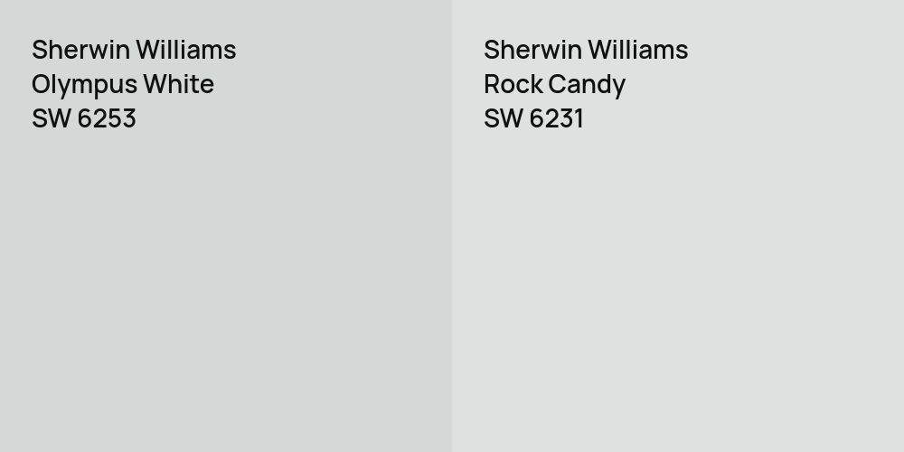 Sherwin Williams Olympus White vs. Sherwin Williams Rock Candy