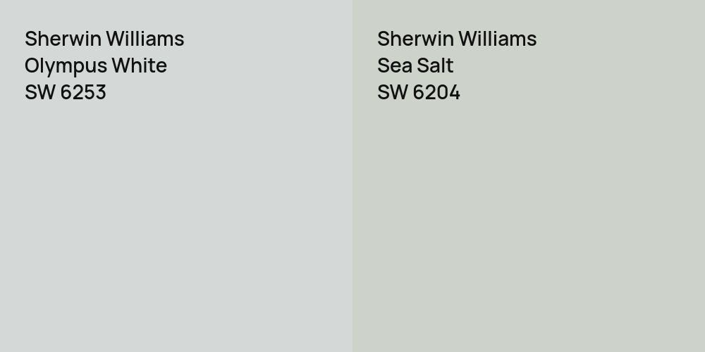 Sherwin Williams Olympus White vs. Sherwin Williams Sea Salt