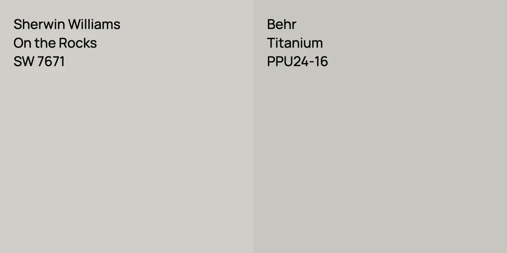 Sherwin Williams On the Rocks vs. Behr Titanium