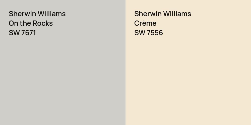 Sherwin Williams On the Rocks vs. Sherwin Williams Crème