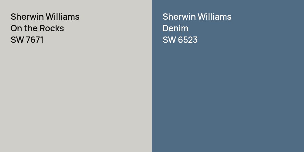 Sherwin Williams On the Rocks vs. Sherwin Williams Denim