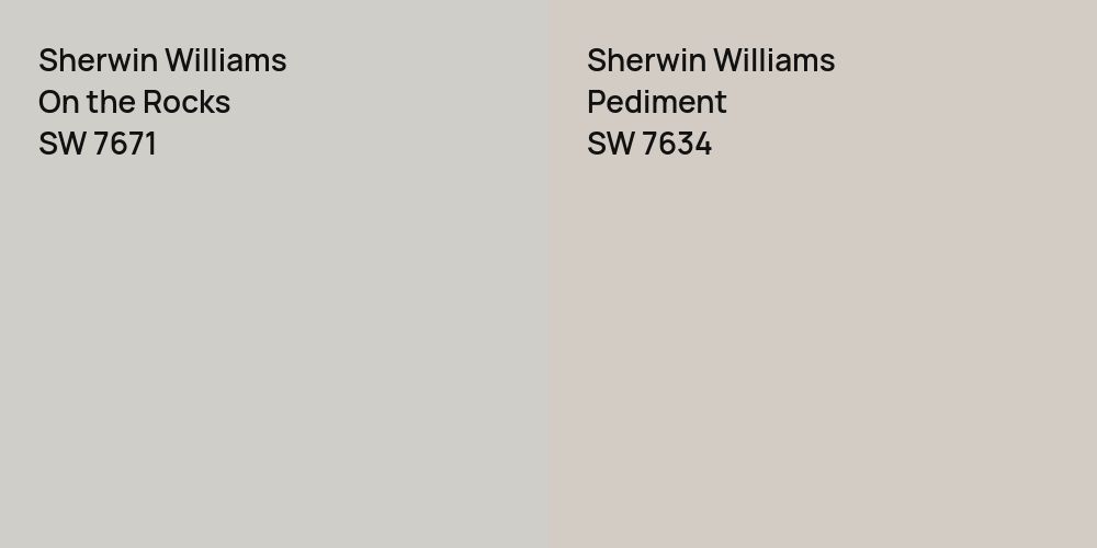 Sherwin Williams On the Rocks vs. Sherwin Williams Pediment