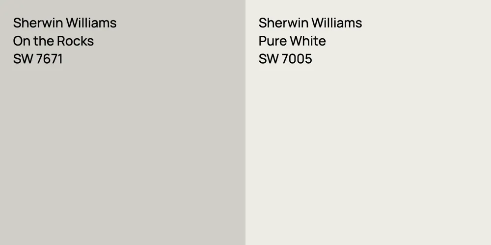 Sherwin Williams On the Rocks vs. Sherwin Williams Pure White