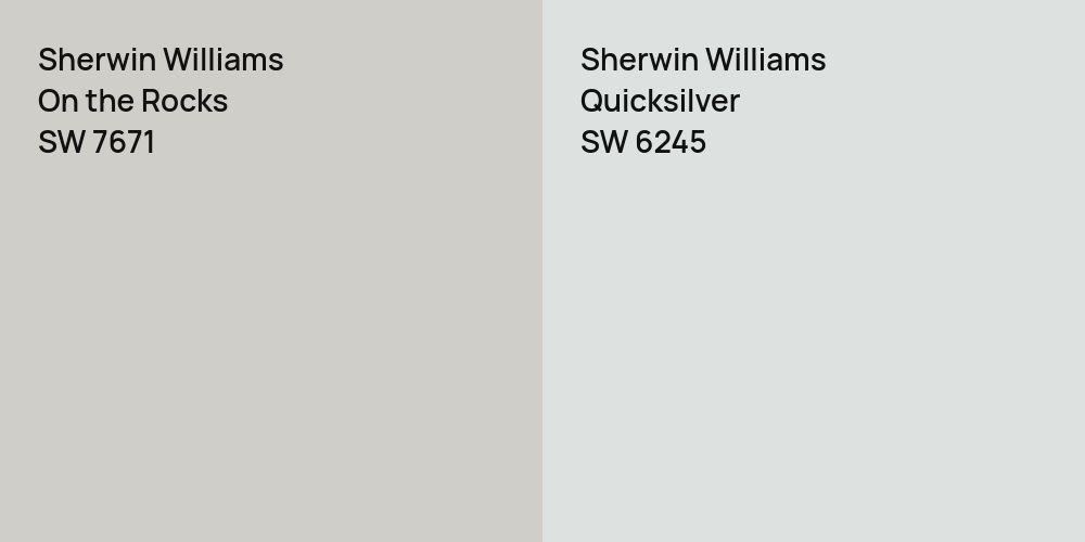 Sherwin Williams On the Rocks vs. Sherwin Williams Quicksilver