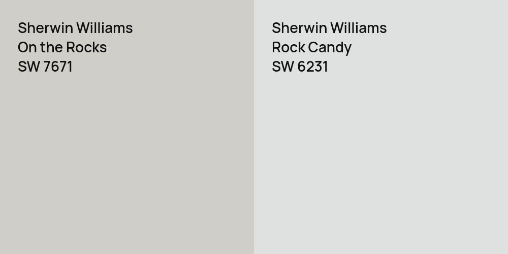 Sherwin Williams On the Rocks vs. Sherwin Williams Rock Candy