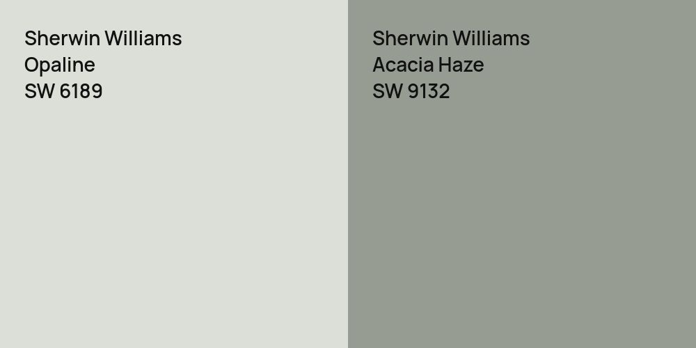 Sherwin Williams Opaline vs. Sherwin Williams Acacia Haze