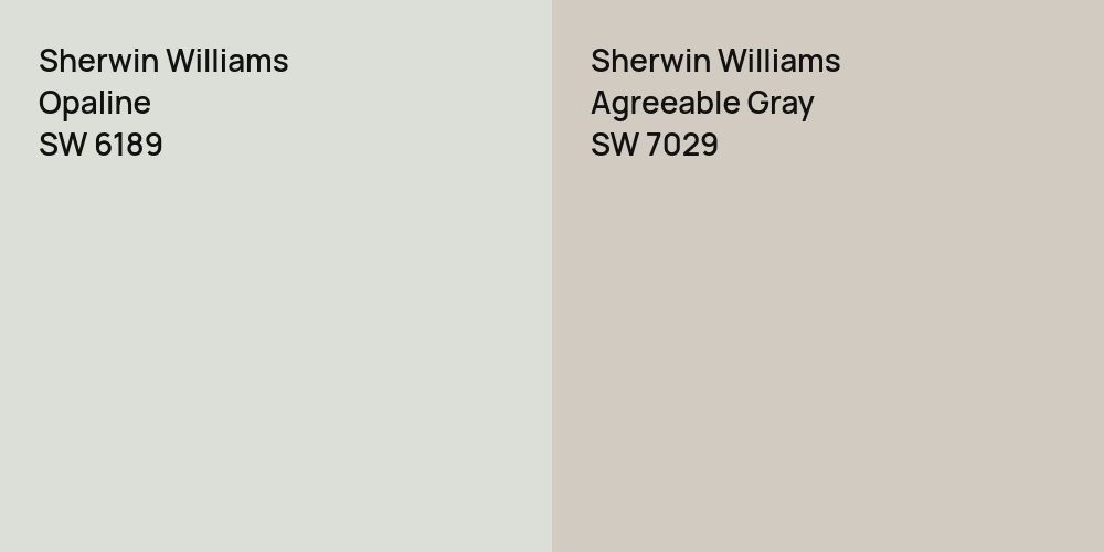 Sherwin Williams Opaline vs. Sherwin Williams Agreeable Gray