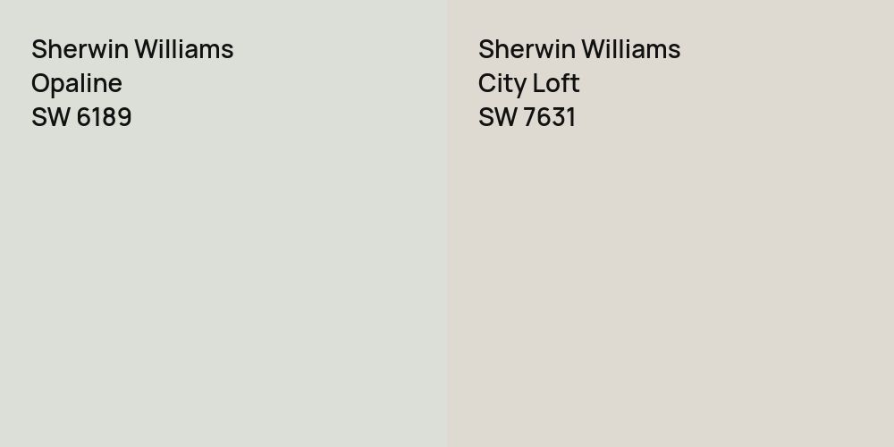 Sherwin Williams Opaline vs. Sherwin Williams City Loft