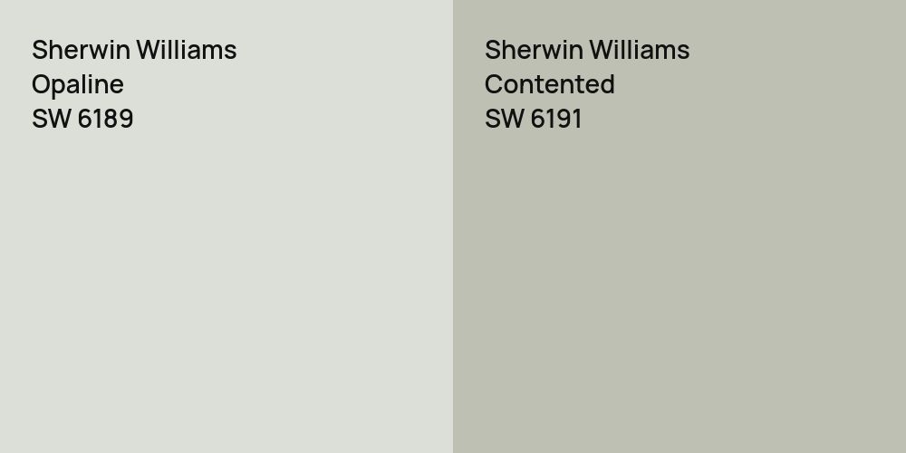 Sherwin Williams Opaline vs. Sherwin Williams Contented