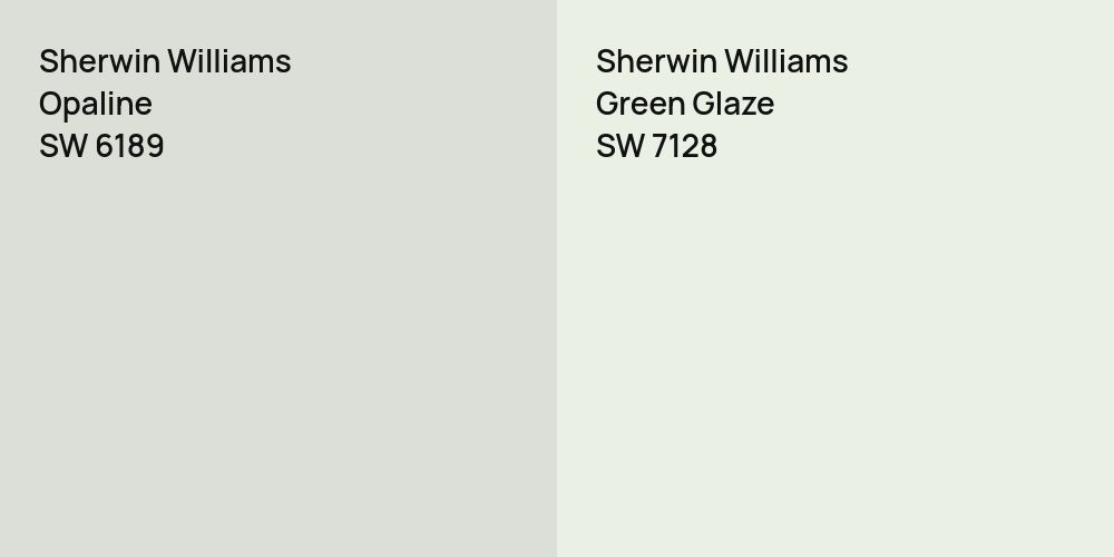 Sherwin Williams Opaline vs. Sherwin Williams Green Glaze