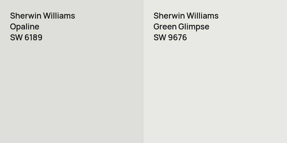 Sherwin Williams Opaline vs. Sherwin Williams Green Glimpse