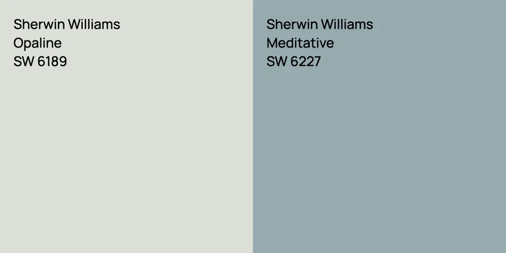 Sherwin Williams Opaline vs. Sherwin Williams Meditative