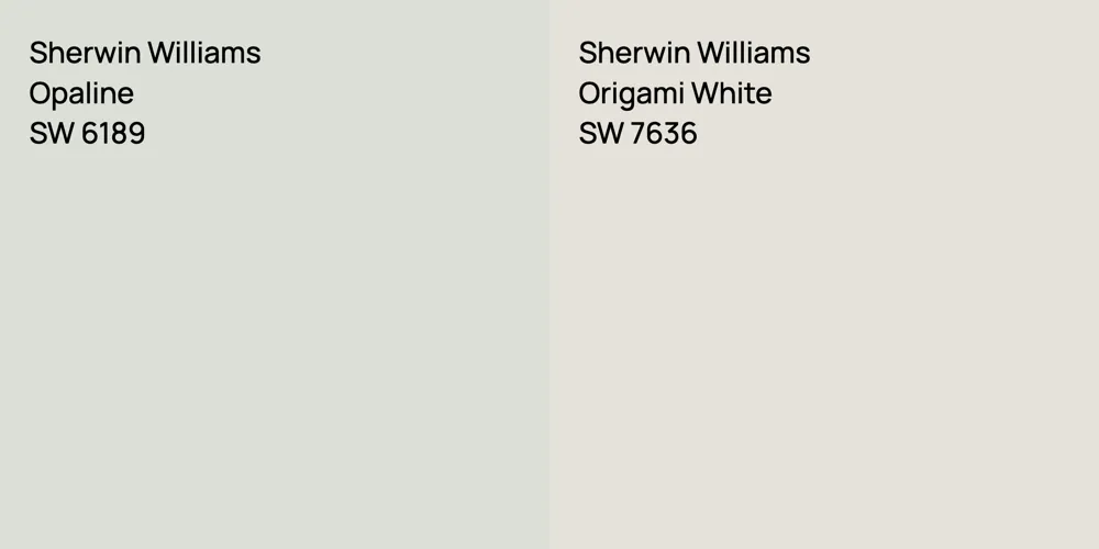 Sherwin Williams Opaline vs. Sherwin Williams Origami White